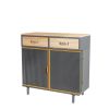 31.5'' Wide 2 Drawer Sideboard; Modern Furniture Decor; Made with Iron + Carbonized Bamboo; Easy Assembly