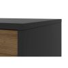 Wood and Metal Office Accent Storage Cabinet with 3 Drawers; Black and Brown