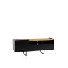 Manhattan Comfort Winston 53.14 TV Stand with 4 Shelves in Black and Cinnamon