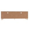 Manhattan Comfort Warren 70.87 TV Stand with 5 Shelves in White and Oak