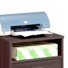 Mobile Storage File Cabinet; Dark Brown