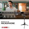 5 Core 4 Pcs Adjustable Desktop Microphone Stand Mini Tripod Tabletop Foldable Mic Clip MS MINI TRI BLK 4PCS