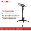 Mini Microphone Stand Tripod Universal Adjustable Desk Microphone Stand Portable Foldable Table Top Desktop Stand with Small Plastic Microphone Clip 5