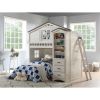 Tree House Bookcase in Weathered White & Washed Gray 37168