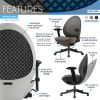 Techni Mobili Deco LUX Executive Office Chair; White