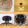 Rattan Semi Flush Mount