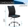 Techni Mobili Modern Armless Task Chair; Black