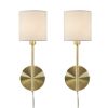 [Only support Drop Shipping Buyer] Conway Metal Wall Sconce with Cylinder Shade; Set of 2