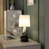 19" In Coastal Como Modern Stacked Tablets Metal Table Lamp