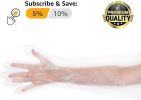 Disposable Food Gloves 22"; Pack of 200 Clear Plastic Gloves for Food Handling; 1.1 mil Thick Poly Food Prep Gloves Disposable; Safe Plastic Food Glov