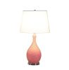 28" Pink Telli Pebble Mid-Century Resin Table Lamp