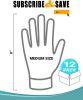 Pack of 12 Ladies Garden Gloves Assorted Floral Cotton Jersey Medium Size Yellow Breathable Gardening Gloves for Woman Resistant PVC Dotted Palm Glove