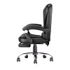 High-back office chair; adjustable ergonomic office chair; computer desk chair with lumbar support and foot cushion; suitable for home office use.