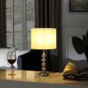 17.75" In Modern Kayli Crystal Cut Orb Chrome Metal Table Lamp