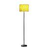 63"In Yellow Roses In Bloom Acrylic/Metal Floor Lamp