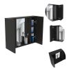 Ellegrini 1-Drawer Medicine Cabinet Black Wengue