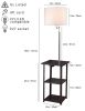 58" Squared Sofa Side Shelves Table Lamp w/ Power Station (1.14/14.96)