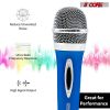 5 Core 3Pcs Dynamic Microphone XLR Audio Cardioid Mic w/ Clip Vocal Karaoke Singing PM 286 WH+BLU+BLK 3PC