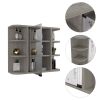 Roseburg 6-Shelf Medicine Cabinet with Mirorr Light Grey