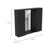 Ellegrini 1-Drawer Medicine Cabinet Black Wengue