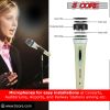 5 Core 2pcs Dynamic Microphone XLR Audio Cardioid Mic w/ Clip Vocal Karaoke Singing PM 286 WH+BLU 2Pcs