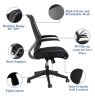 Mid task office chair with flip up arms, tilt angle max to 105 Â¬âˆž,300LBS,Black