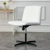 White High Grade Pu Material. Home Computer Chair Office Chair Adjustable 360 Â¬âˆž Swivel Cushion Chair With Black Foot Swivel Chair Makeup Chair Study