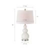 [Only support Drop Shipping Buyer] Covey Curved Glass Table Lamp; Set of 2