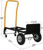 Bosonshop Convertible Hand Truck Dual Purpose 2 Wheel Dolly and 4 Wheel Push Cart with Swivel Wheels 330 Lbs