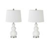 [Only support Drop Shipping Buyer] Covey Curved Glass Table Lamp; Set of 2