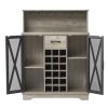 JHX Wine cabinet (Grey; 35.41''W*13.39''D*47.44''H)