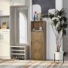 Rattan locker; rattan sideboard; 3 door cabinet; living room; bedroom; home office floor cabinet; rustic brown