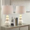 [Only support Drop Shipping Buyer] Covey Curved Glass Table Lamp; Set of 2