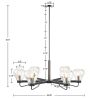 [Only support Drop Shipping Buyer] Devon 6-Light Chandelier with Bowl Shaped Glass Shades