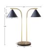 [Only support Drop Shipping Buyer] Bower 2-Light Metal Table Lamp with Chimney Shades