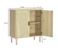 JHX Kitchen storage cabinets with rattan decorative doors; buffets; wine cabinets; dining rooms; hallways; cabinet console tables; (Natural; 31.5''LX