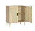 JHX Kitchen storage cabinets with rattan decorative doors; buffets; wine cabinets; dining rooms; hallways; cabinet console tables; (Natural; 31.5''LX