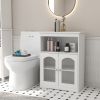 White Bathroom Cabinet with Glass