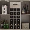 JHX Wine cabinet (Grey; 35.41''W*13.39''D*47.44''H)