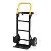 Hand Truck Dual Purpose 2 Wheel Dolly Cart and 4 Wheel Push Cart with Swivel Wheels 330 Lbs Capacity Heavy Duty Platform Cart for Moving/Warehouse/Gar