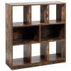 Open Compartments Industrial Freestanding Bookshelf