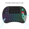 Rii X8 Portable 2.4GHz Mini Wireless Keyboard Controller with Touchpad Mouse Combo,8 Colors RGB Backlit,Rechargeable Li-ion Battery for Google Android