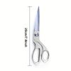 One Pair Of Scissors, Stainless Steel Silvery Scissors For Office, Home And Sewing, 7.8inch