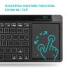 Rii K18+  Wireless 3-LED Color Backlit Multimedia Keyboard with Multi-Touch Big Size Trackpad,Rechargable Keyboard for Android TV Box,PC,Smart TV,Xbox