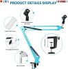 5Core Microphone Mic Suspension Boom Scissor Arm Desk Stand Mount Holder 2Pc MS ARM BLU+RED