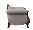 ACME Miyeon Loveseat w/3 Pillows, Fabric &amp; Cherry 55366