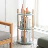 Storage Shelf, 360Â¬âˆž Rotating Bookshelf, 3 Tier Bookcase w/ Large-Capacity Storage Space, Multifunctional Storage Rack, Compact Design, Standing Shelf