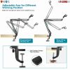 5Core Microphone Mic Suspension Boom Scissor Arm Desk Stand Mount Holder 2Pc MS ARM BLU+RED