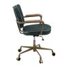 Siecross Office Chair; Emerald Green Leather 93171