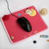 [Fly To The Moon] Embroidered Applique Fabric Art Mouse Pad / Mouse Mat / Mousing Surface (10.3*8.8)